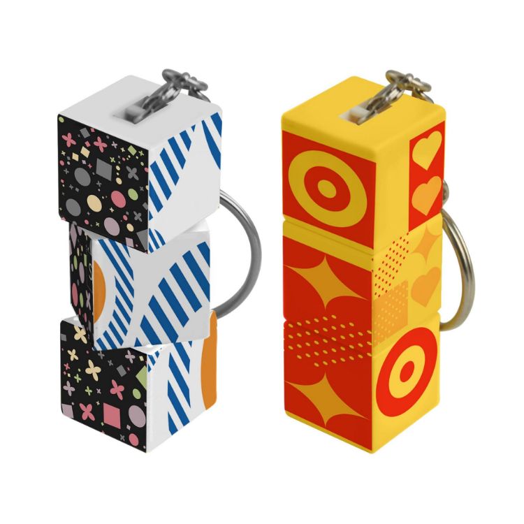 Picture of Custom Square Cube with Keyrings
