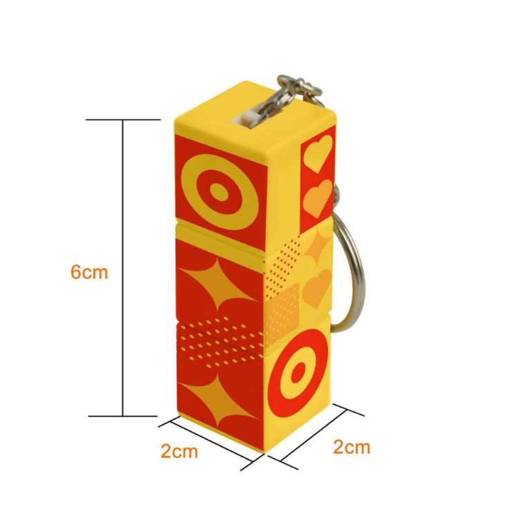 Picture of Custom Square Cube with Keyrings