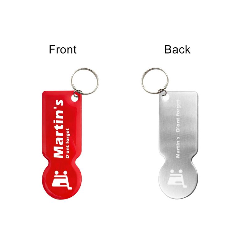 Picture of Custom Shape Trolley Coin Keyring