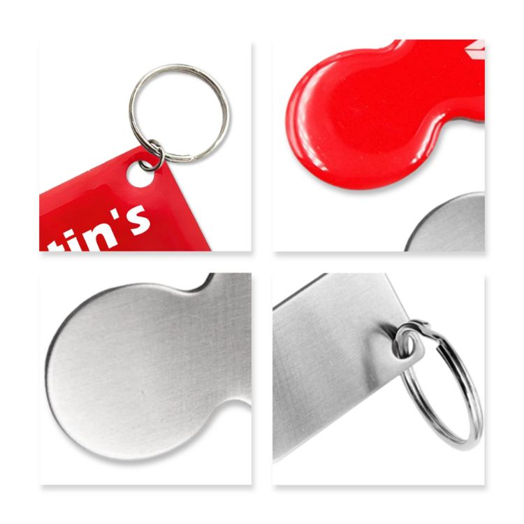 Picture of Custom Shape Trolley Coin Keyring