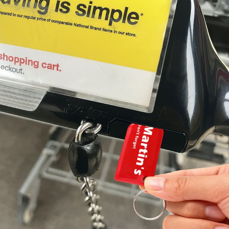 Picture of Custom Shape Trolley Coin Keyring