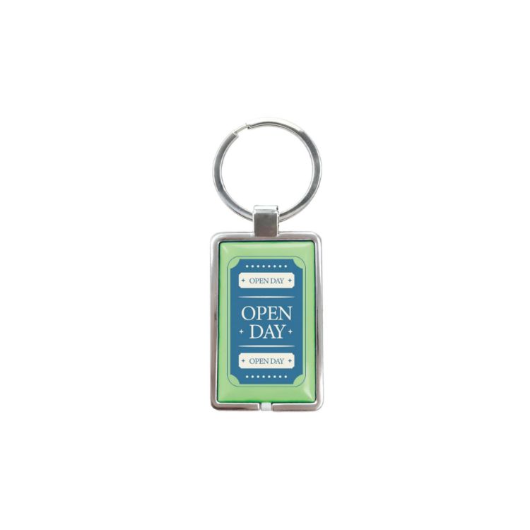 Picture of NFC Epoxy Square Tag with Metal Keyring