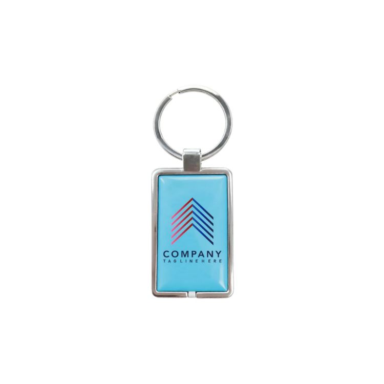 Picture of NFC Epoxy Square Tag with Metal Keyring
