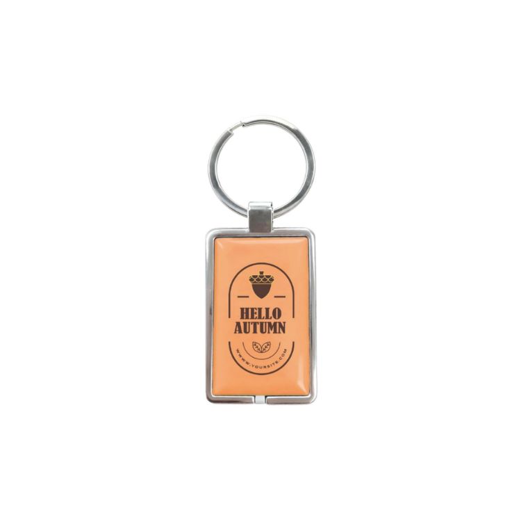 Picture of NFC Epoxy Square Tag with Metal Keyring