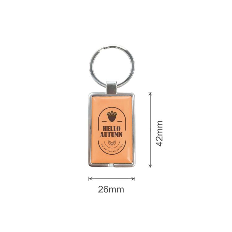 Picture of NFC Epoxy Square Tag with Metal Keyring