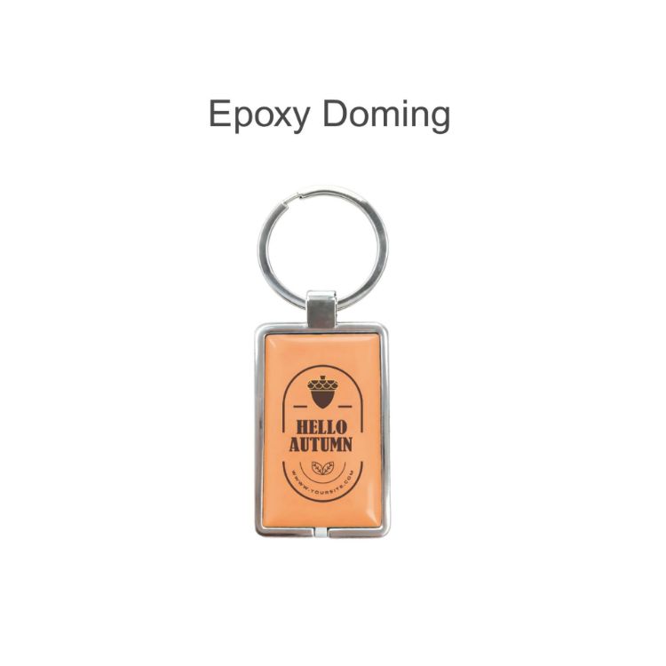 Picture of NFC Epoxy Square Tag with Metal Keyring