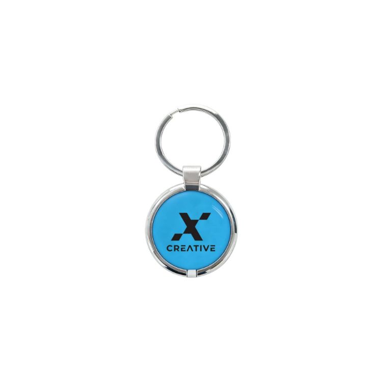 Picture of NFC Epoxy  Round Tag with Metal Keyring