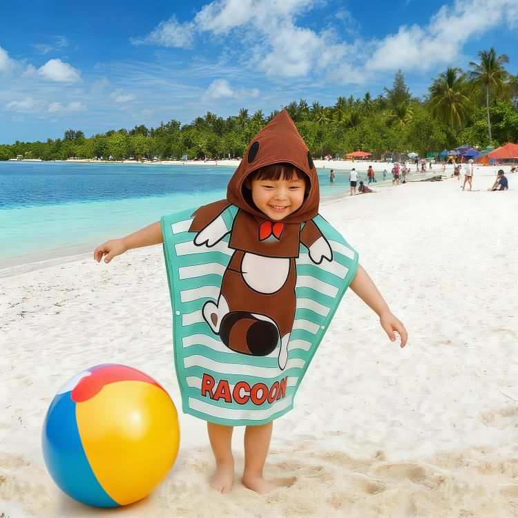 Picture of 100% Microfibre Sublimation Kids Hooded Change Towel