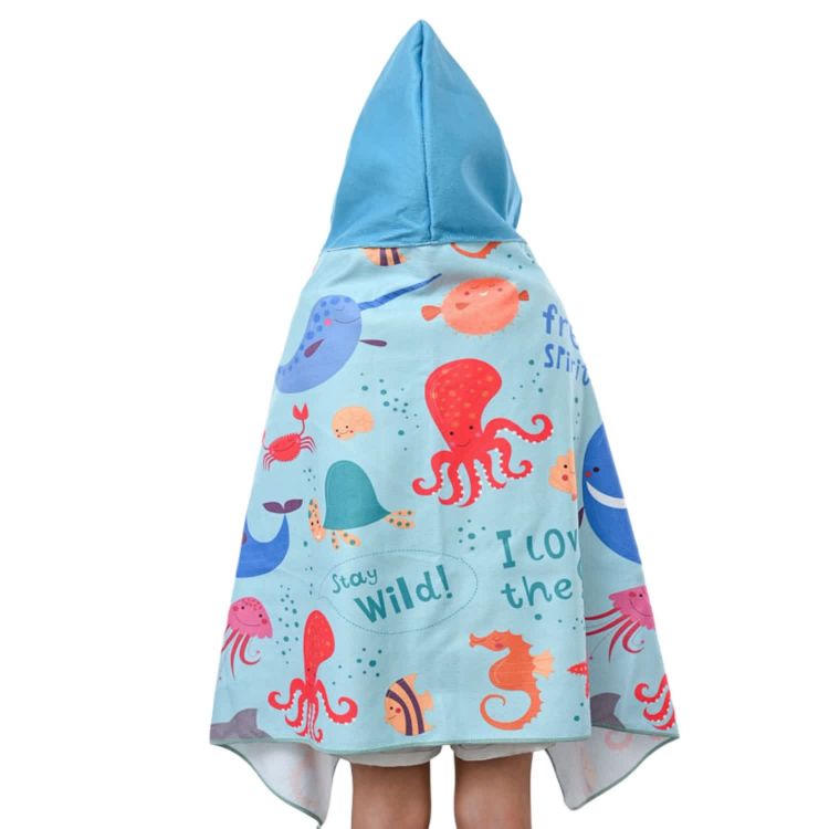 Picture of 100% Double-Sided Fleece Sublimation Kids Hooded Shawl