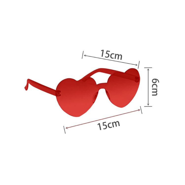 Picture of Heart Shaped Party Glasses