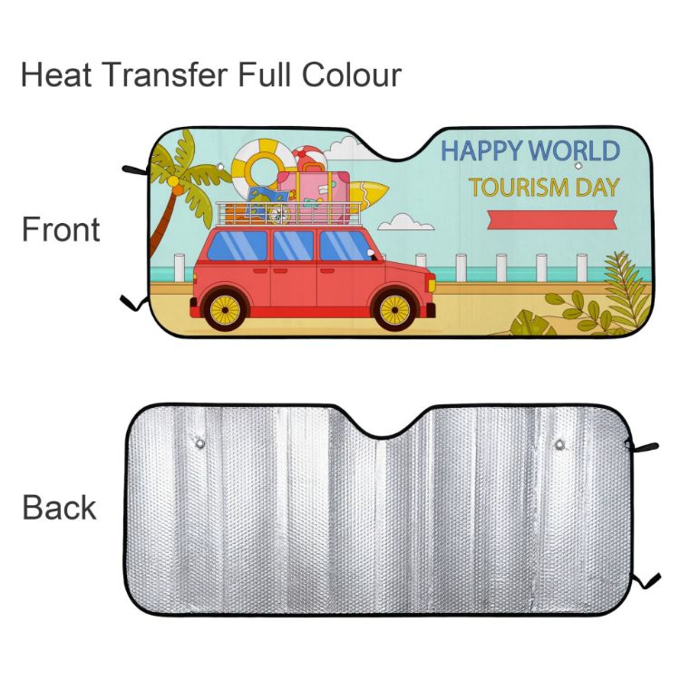 Picture of Full Colour Printed Bubble Aluminum Car Sun Shade