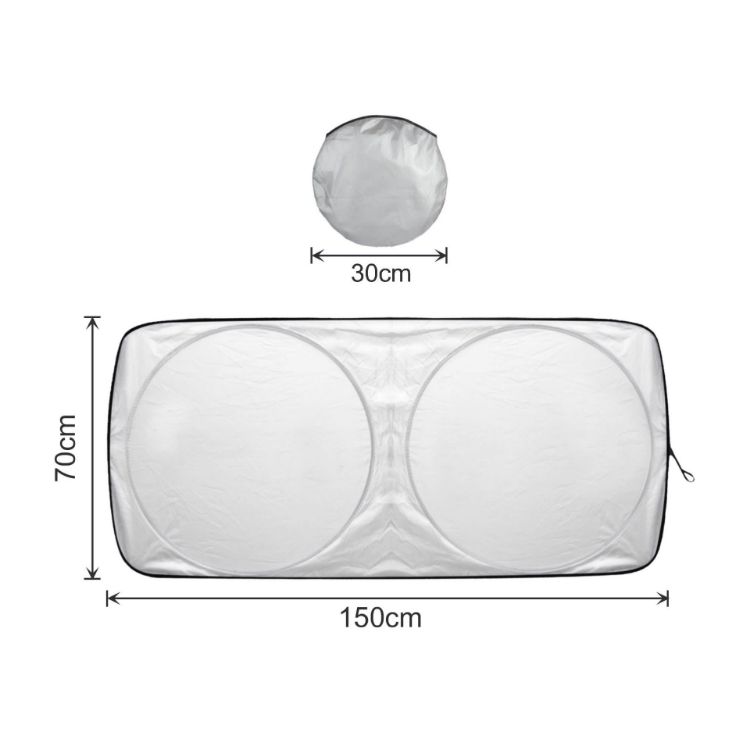 Picture of Twin Circular Light-blocking Car Sun Shade