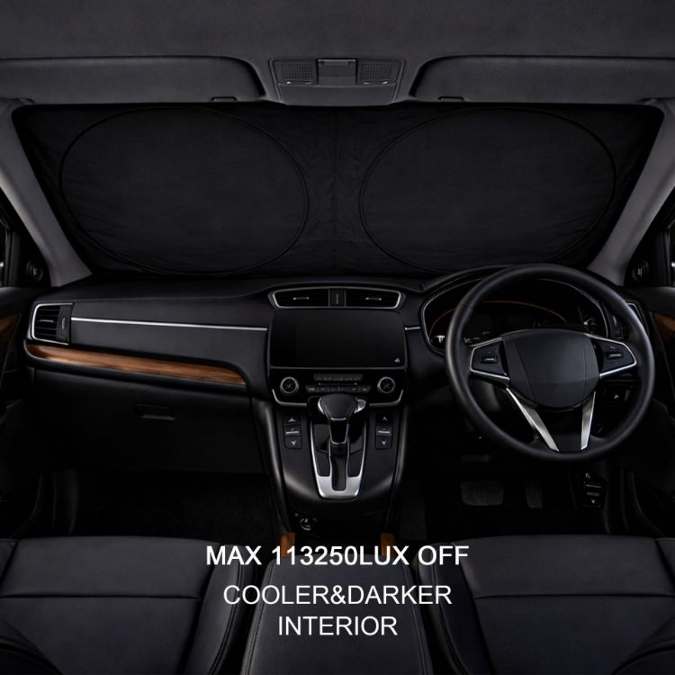 Picture of Twin Circular Light-blocking Car Sun Shade