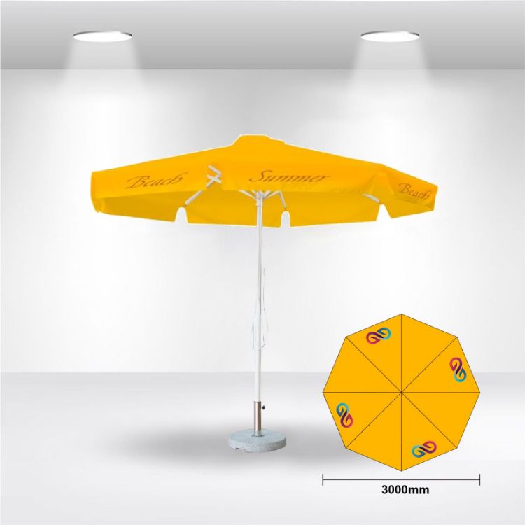 Picture of 3x3m Round Stock Colour Commercial Market Umbrella