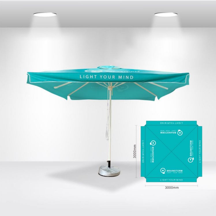 Picture of 3x3m Square Stock Colour Commercial Market Umbrella