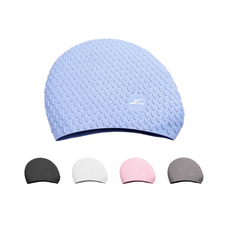 Picture of Premium Silicone Swimming Cap-Water Droplets