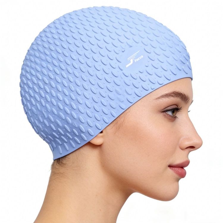 Picture of Premium Silicone Swimming Cap-Water Droplets