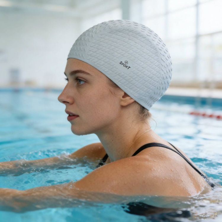 Picture of Premium Silicone Swimming Cap-Cube Grains