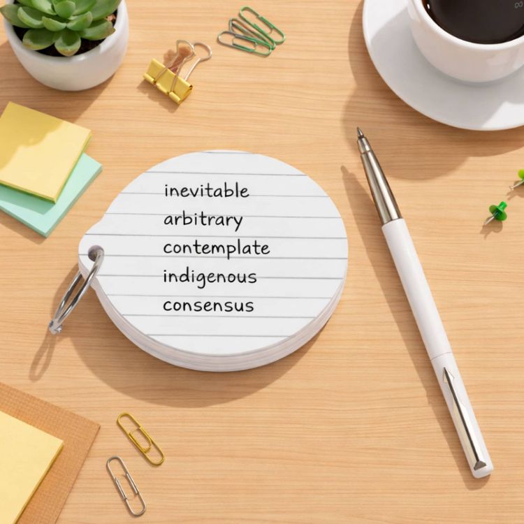 Picture of Custom Shape Index Cards with Ring