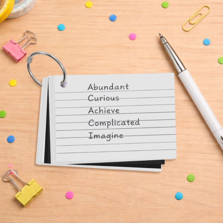 Picture of A7 Pearlescent Index Cards with Ring