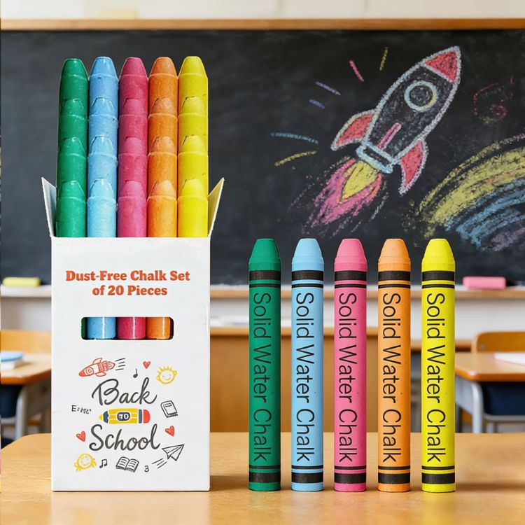 Picture of Dust-Free Chalk Set of 20 Sticks
