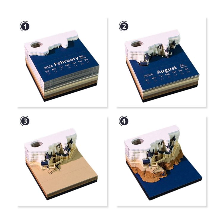 Picture of 3D Paper Carving Notepad Weekly Calendar