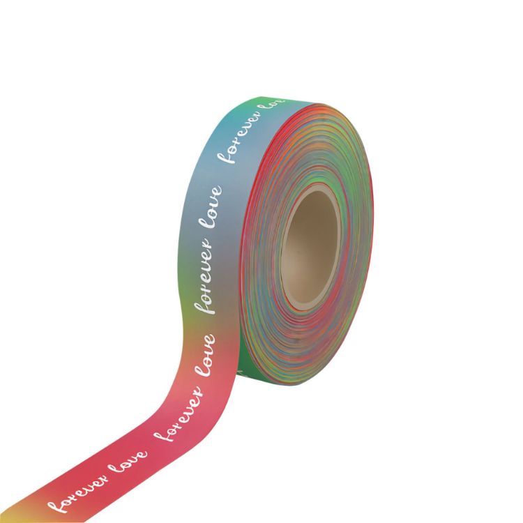 Picture of 19mm Rainbow Satin Polyester Ribbon
