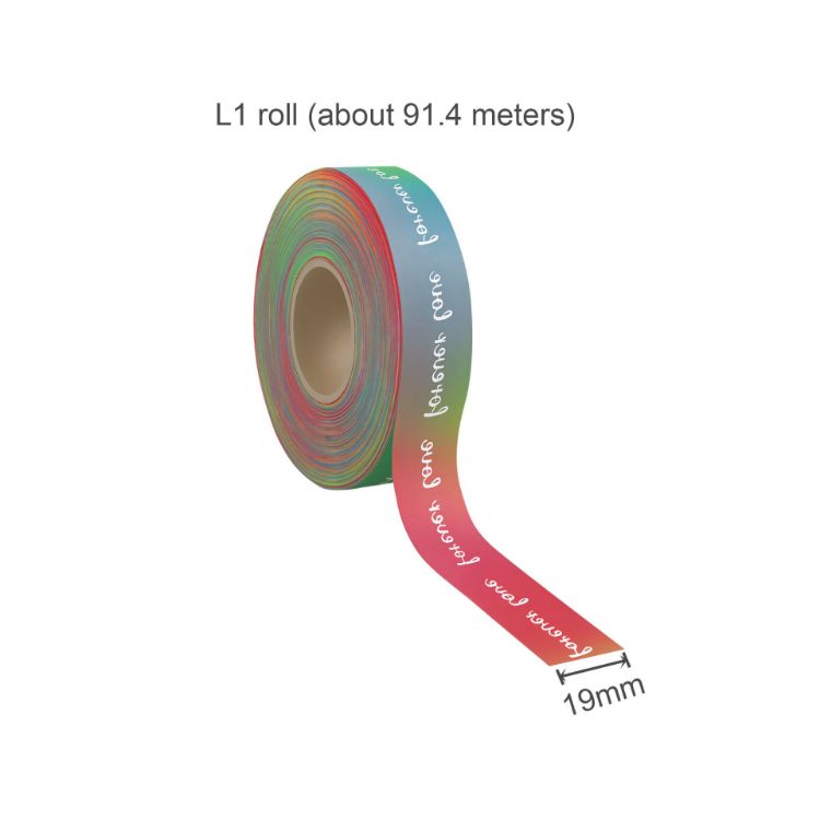 Picture of 19mm Rainbow Satin Polyester Ribbon