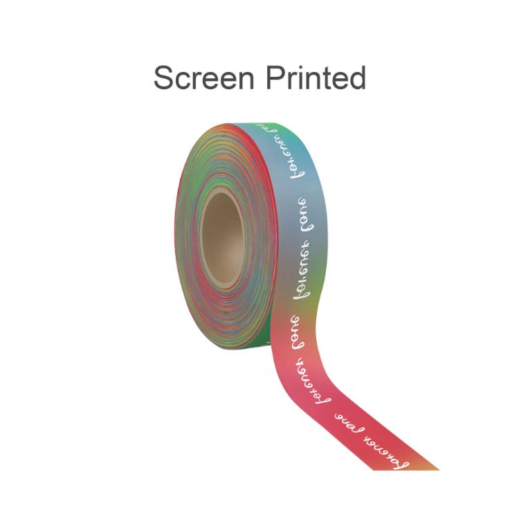 Picture of 19mm Rainbow Satin Polyester Ribbon