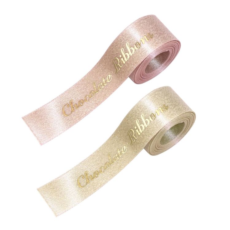 Picture of 16mm Glitter Gold Purl Satin Ribbon