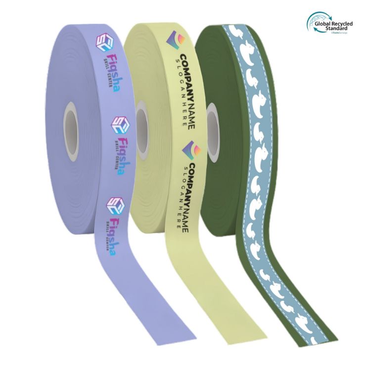 Picture of 16mm RPET Full Colour Printed Satin Polyest Ribbon