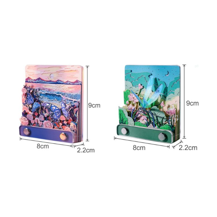 Picture of 3D Paper-Cut Sculpture Notepad with Hanging Loop