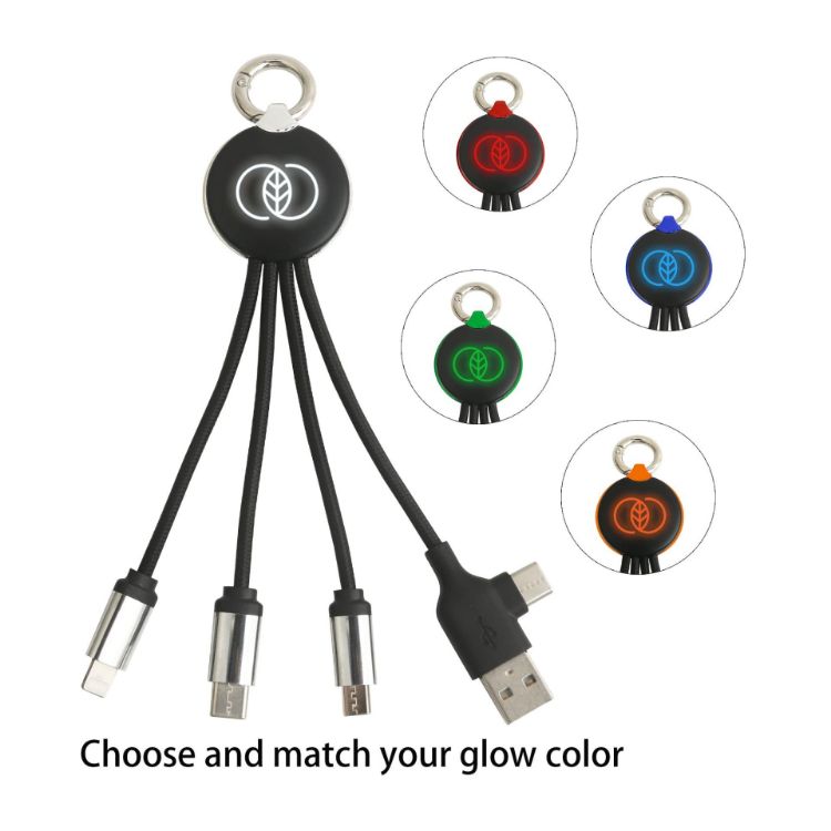 Picture of Round Shaped Light Up Multi Charging Cable