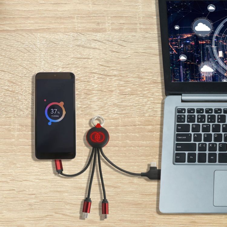 Picture of Round Shaped Light Up Multi Charging Cable