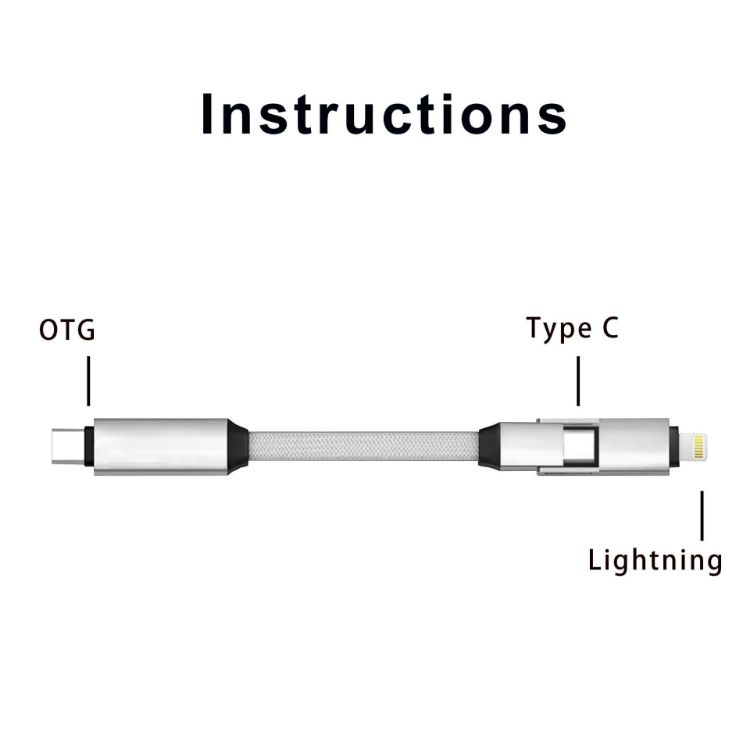Picture of 60W 3-In-1 Aluminium Charging Cable