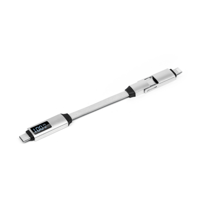 Picture of 100W 3-In-1 Aluminium Charging Cable with Digital Display