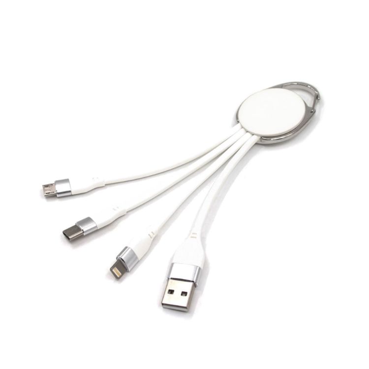 Picture of Macarons 3 in 1 Charging Cable with Keyring