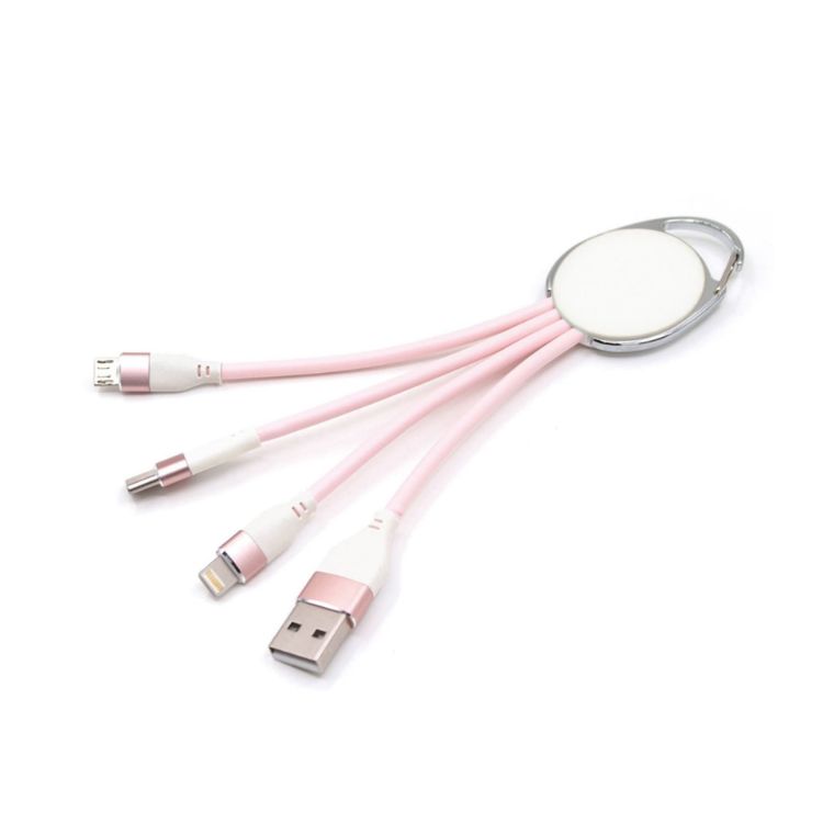 Picture of Macarons 3 in 1 Charging Cable with Keyring