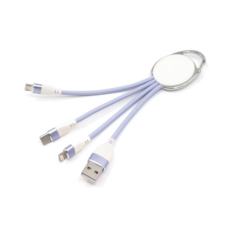 Picture of Macarons 3 in 1 Charging Cable with Keyring