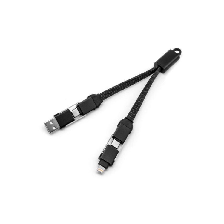 Picture of 60W 4-in-1 Braided Charging Cable  with Keyring