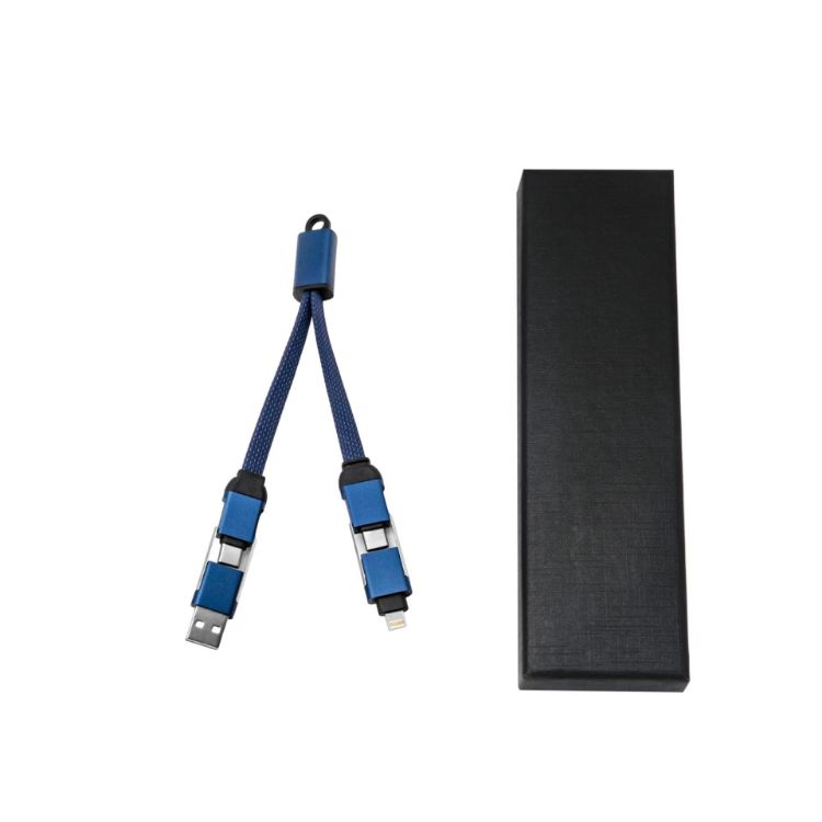 Picture of 60W 4-in-1 Braided Charging Cable  with Keyring