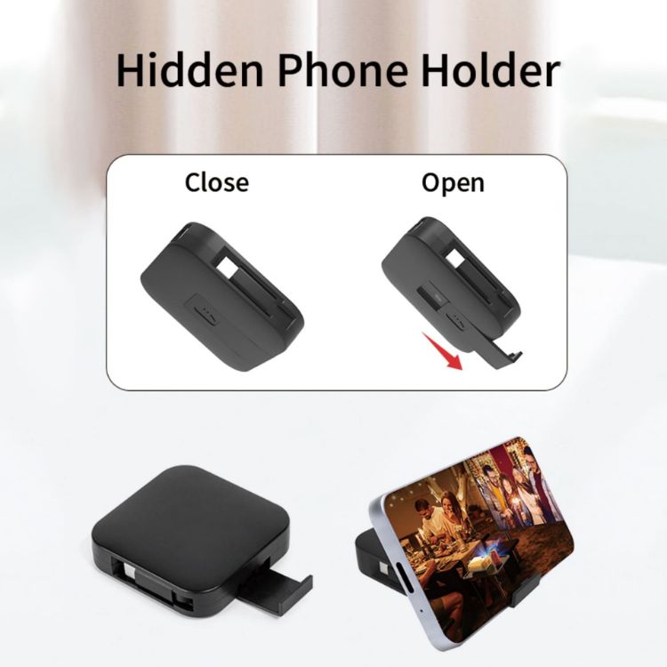 Picture of 60W 4-in-1 Retractable Charging Cable with Phone Stand