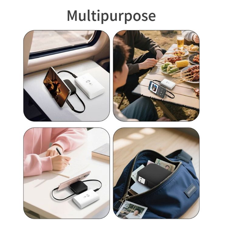 Picture of 60W 4-in-1 Retractable Charging Cable with Phone Stand