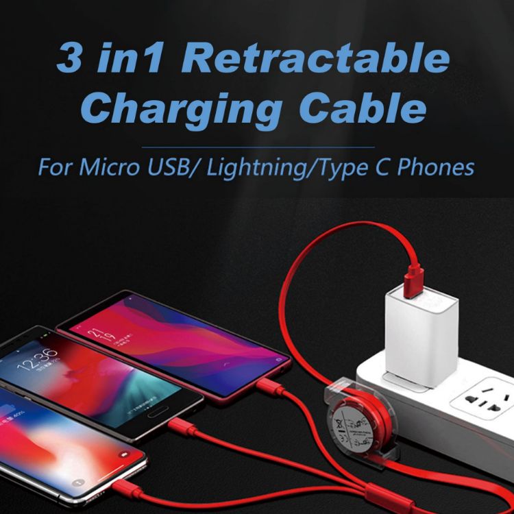 Picture of 3-in-1 Retractable Charging Cable