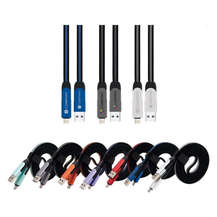 Picture of 60W 6-in-1 Long Braided Charging Cable
