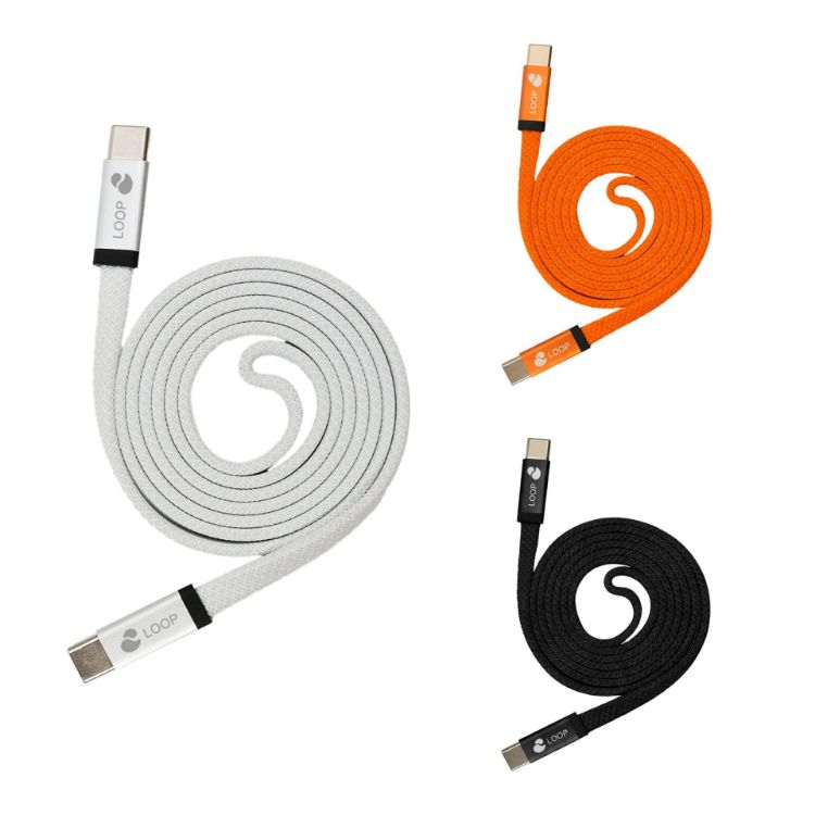 Picture of 100W Magnetic Flat Braided Charging Cable