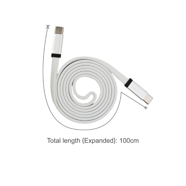 Picture of 100W Magnetic Flat Braided Charging Cable