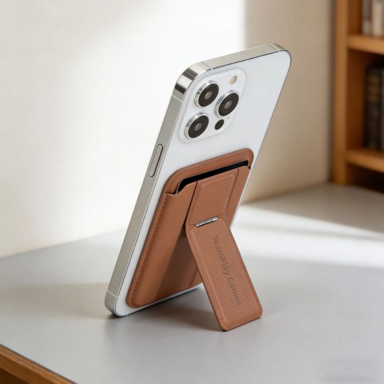 Picture of PU Magnetic Card Holder with Phone Stand