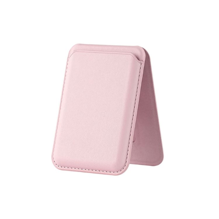 Picture of PU Foldable Magnetic Card Holder with Phone Stand
