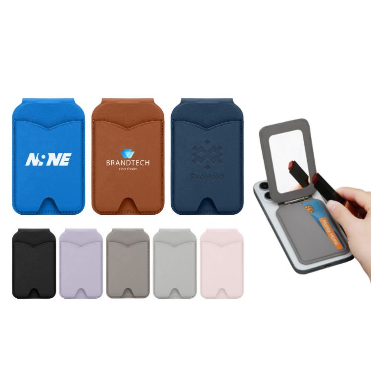Picture of PU Magnetic Card Holder with Mirror